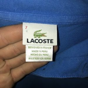 Lacoste Polo Shirt Size 7 (XL)